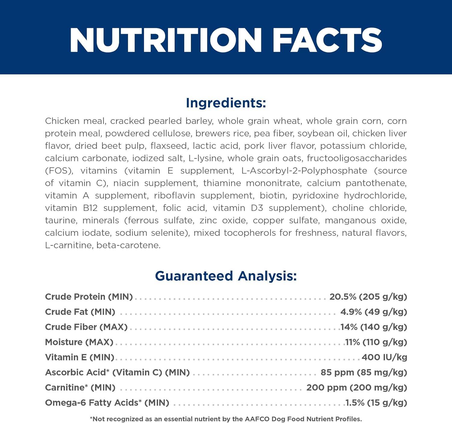 imageHills Science Diet Light Adult 16 Weight Management Support Small Kibble Dry Dog Food Chicken ampamp Barley 15 lb BagChicken Barley