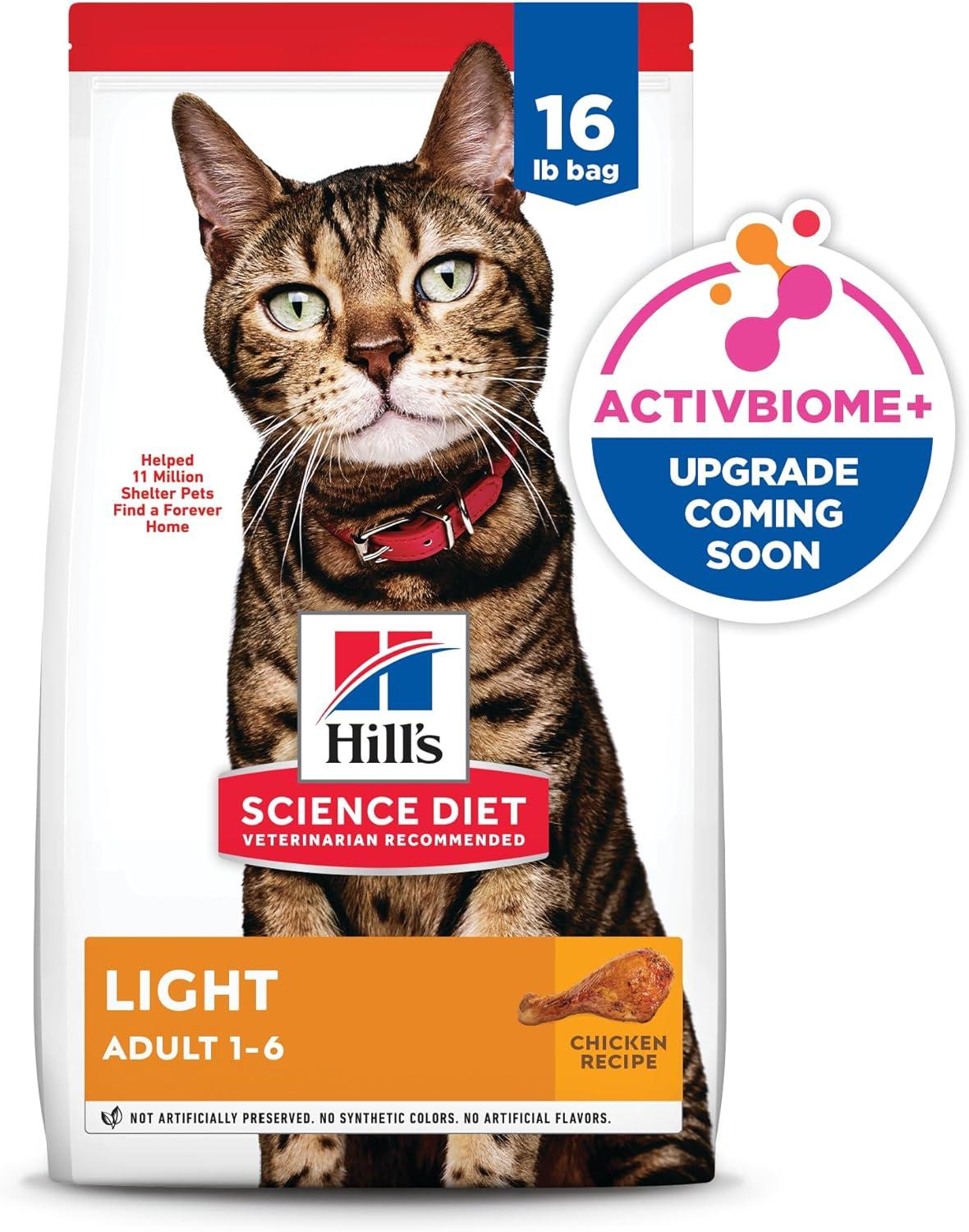 imageHills Science Diet Light Adult 16 Weight Management Support Dry Cat Food Chicken Recipe 16 lb BagChicken