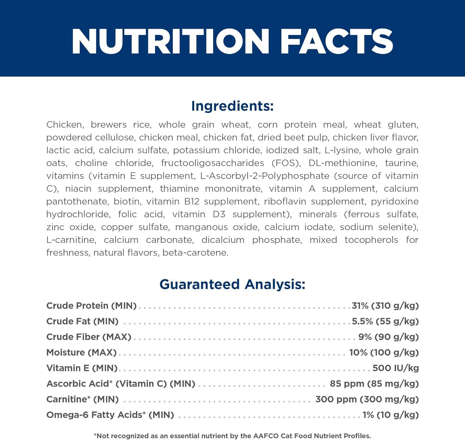 imageHills Science Diet Light Adult 16 Weight Management Support Dry Cat Food Chicken Recipe 16 lb BagChicken