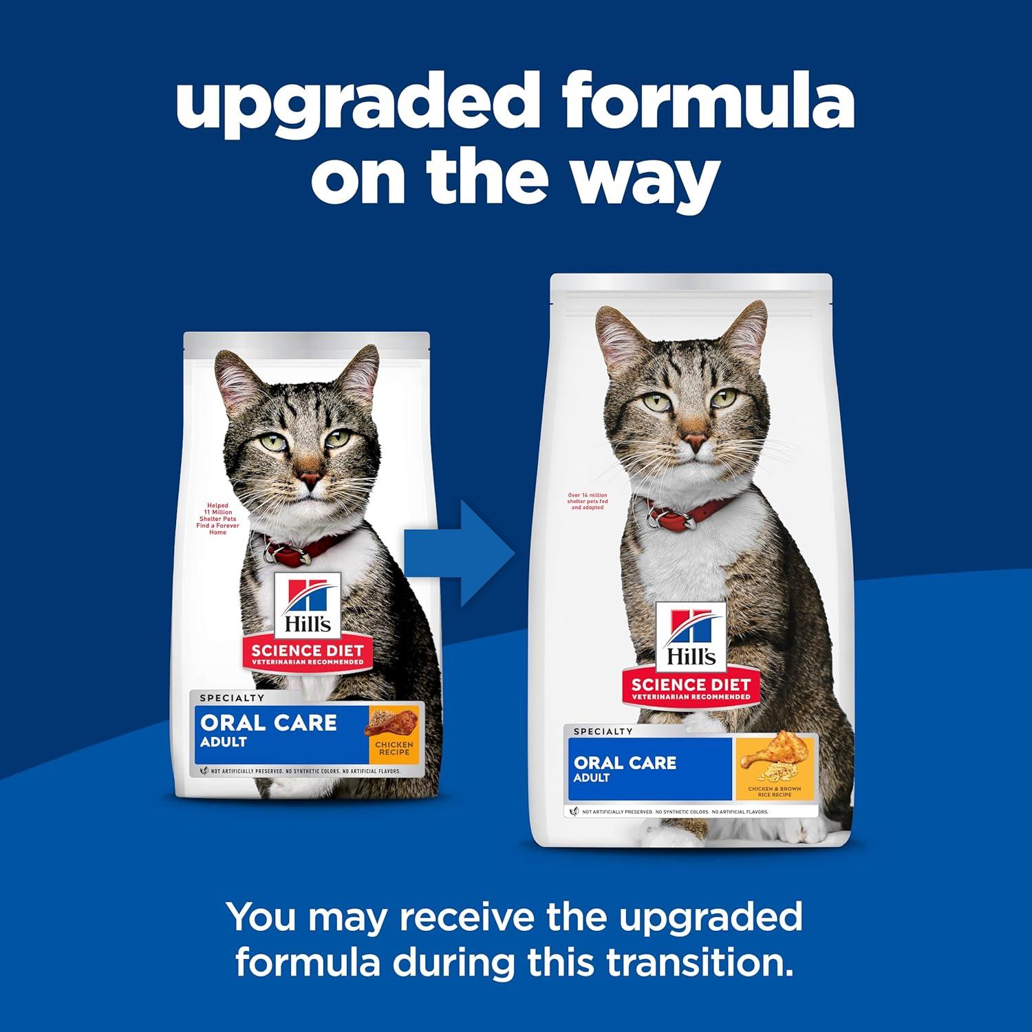 imageHills Science Diet Oral Care Adult 16 Plaque ampamp Tartar Buildup Support Dry Cat Food Chicken Recipe 35 lb BagChicken