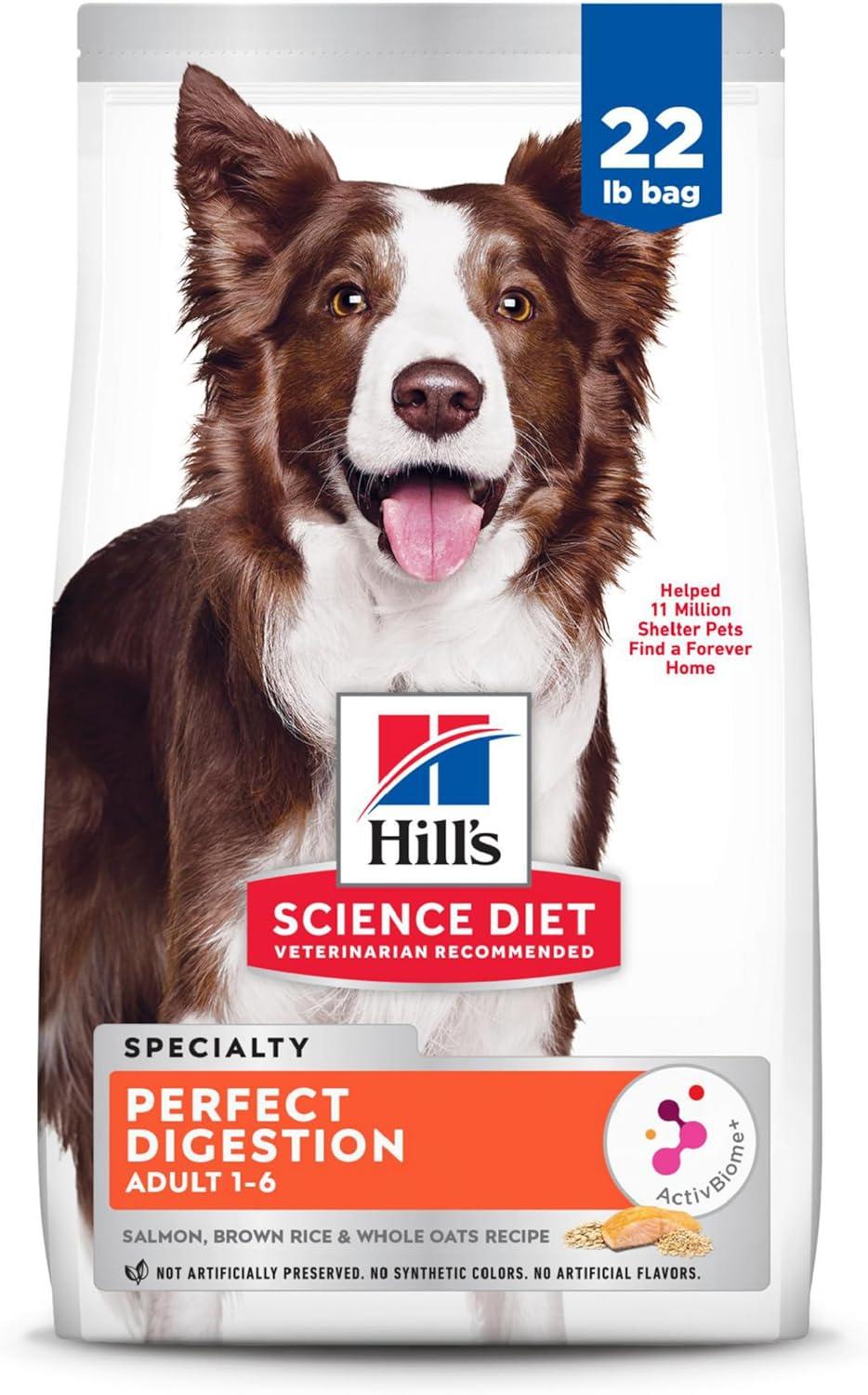 imageHills Science Diet Perfect Digestion Adult 16 Digestive Support Dry Dog Food Salmon Brown Rice ampamp Whole Oats 22 lb BagSalmon Brown Rice Whole Oats