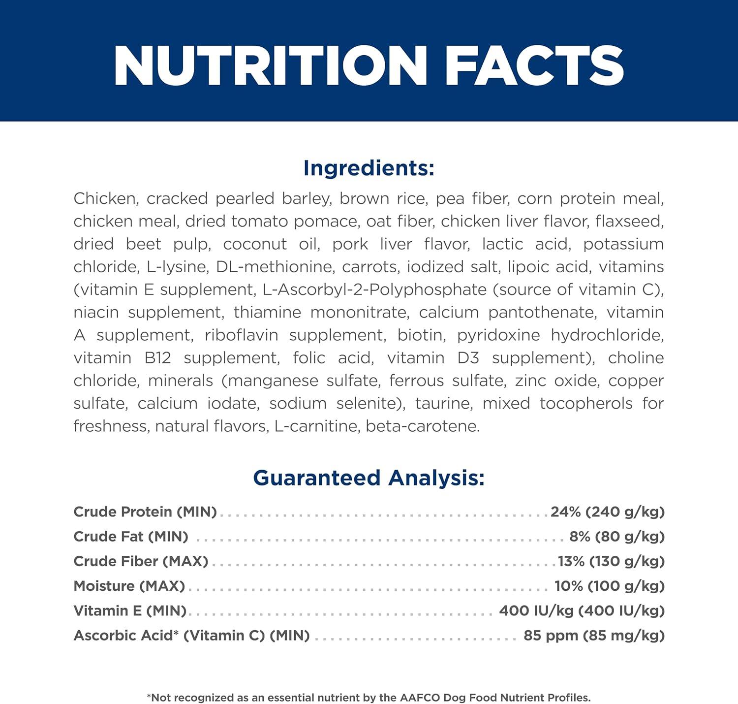 imageHills Science Diet Perfect Weight Adult 16 Weight Management Support Dry Dog Food Chicken ampamp Brown Rice 12 lb BagChicken Brown Rice
