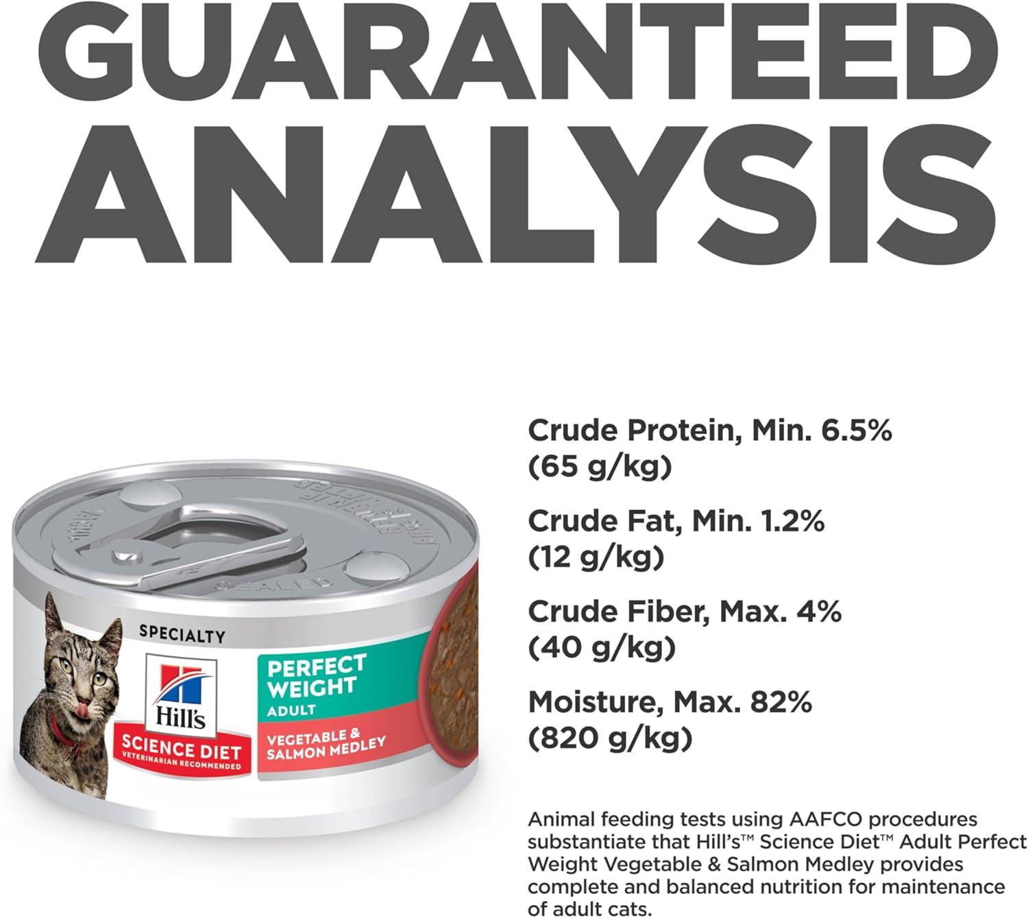 imageHills Science Diet Perfect Weight Adult 16 Weight Management Support Wet Cat Food Chicken ampamp Roasted Vegetables Stew 29 oz Can Case of 24Salmon Vegetables Stew