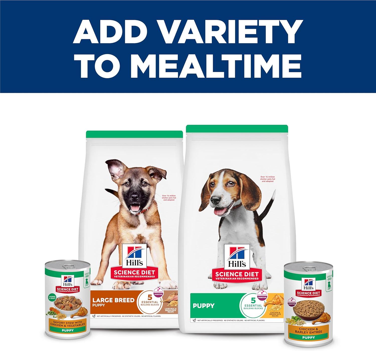 imageHills Science Diet Puppy Puppy Premium Nutrition Wet Dog Food Chicken ampamp Barley Loaf 13 oz Can Case of 12Chicken Barley Loaf