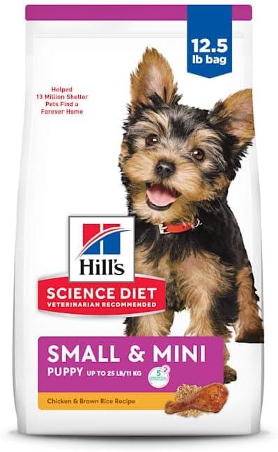 imageHills Science Diet Puppy Small ampamp Mini Breeds Dry Dog Food Chicken ampamp Barley 125 lb BagChicken Barley