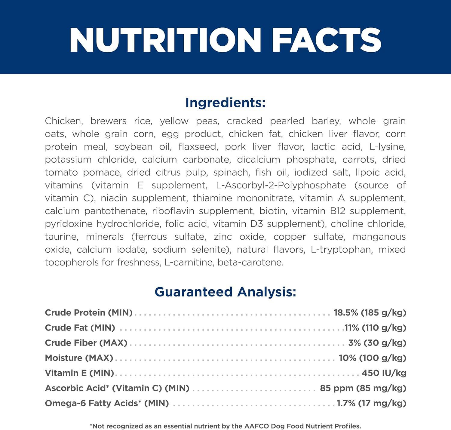 imageHills Science Diet Senior Vitality Senior Adult 7 Small ampamp Mini Breeds Senior Premium Nutrition Dry Dog Food Chicken ampamp Rice 125 lb BagChicken Rice
