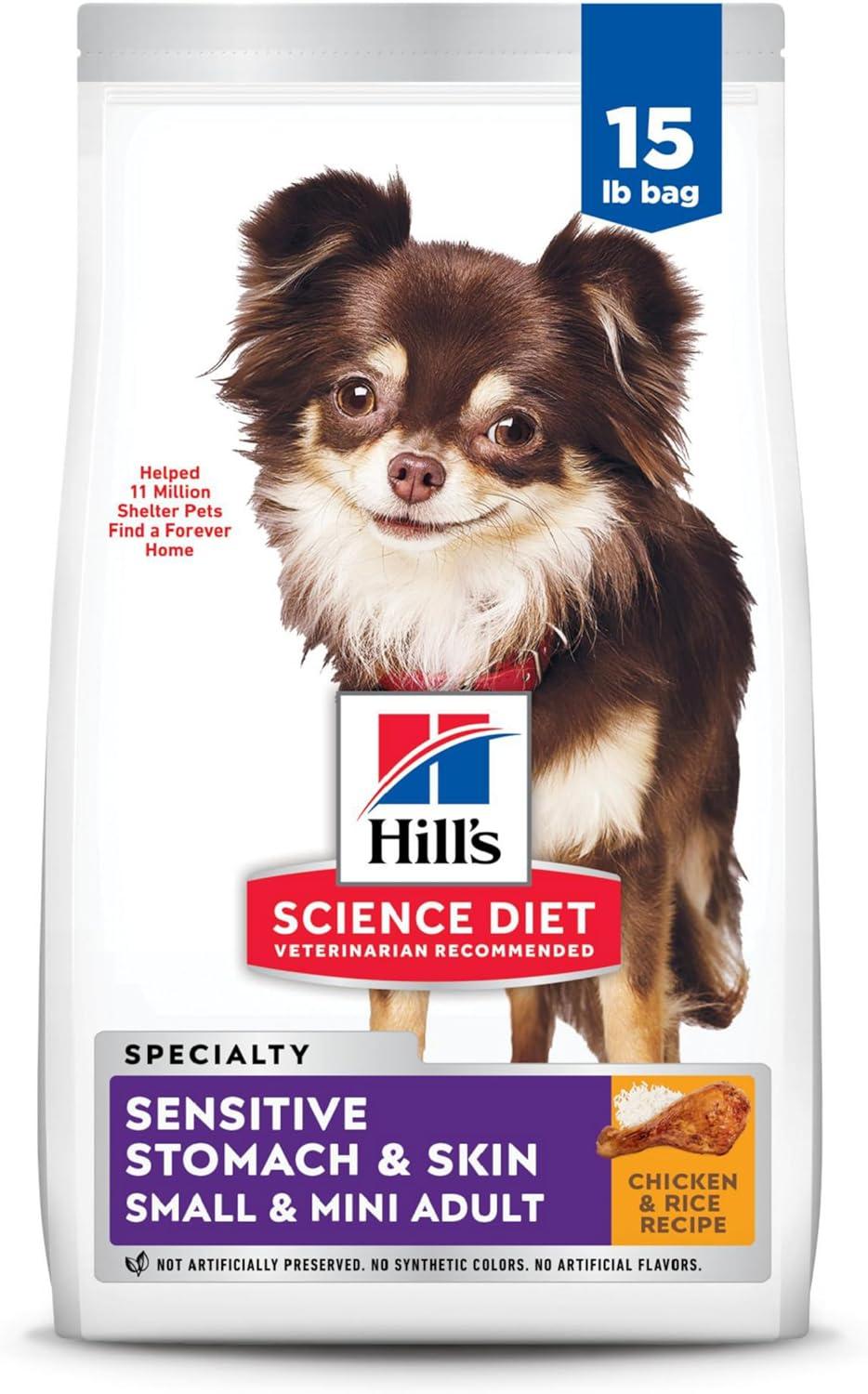 imageHills Science Diet Sensitive Stomach ampamp Skin Adult 16 Small ampamp Mini Breeds Stomach ampamp Skin Sensitivity Support Dry Dog Food Chicken Recipe 15 lb BagChicken