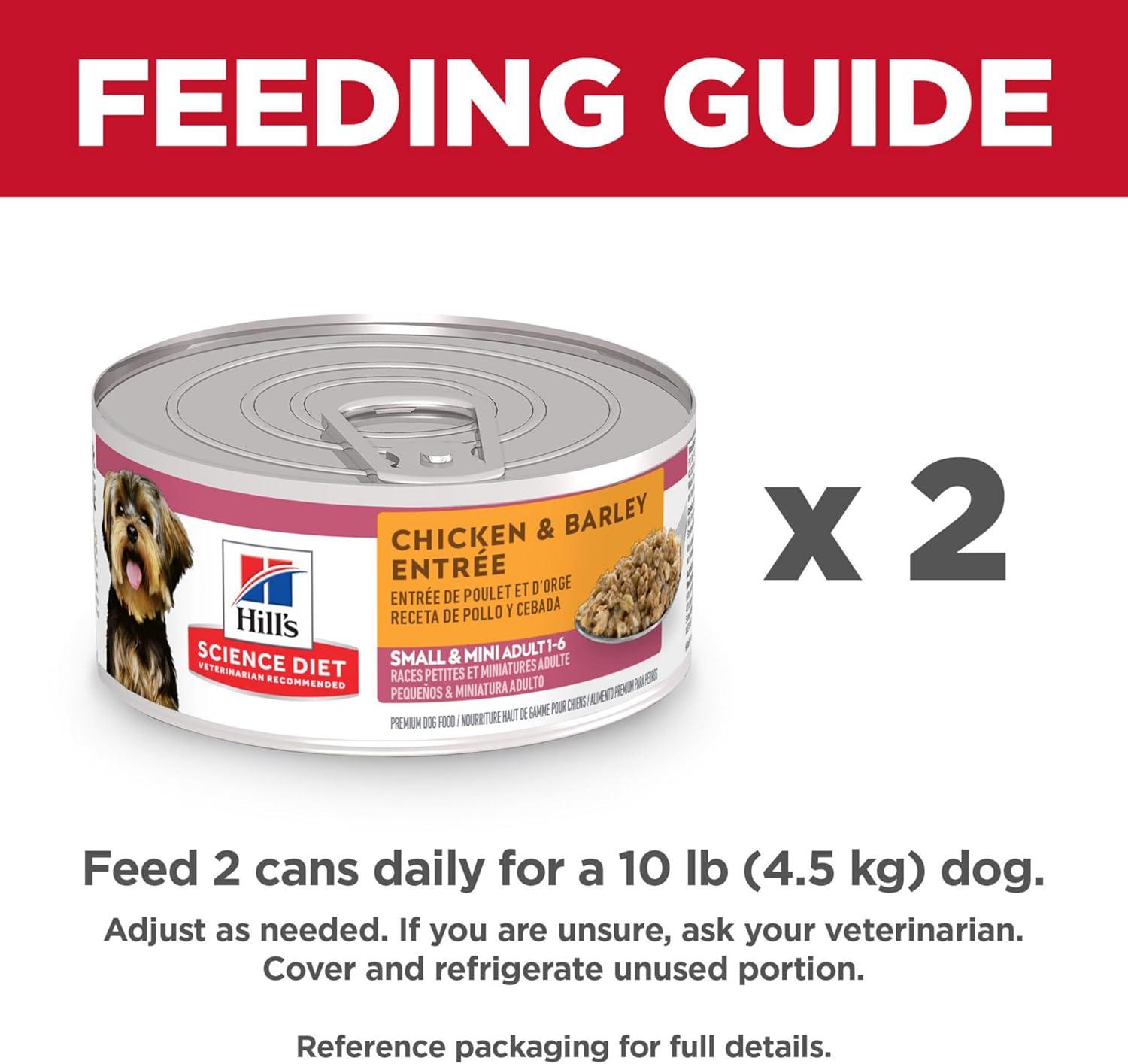 imageHills Science Diet Small ampamp Mini Adult 16 Small ampamp Mini Breeds Premium Nutrition Wet Dog Food Chicken ampamp Barley Loaf 58 oz Can Case of 24Chicken Barley Loaf