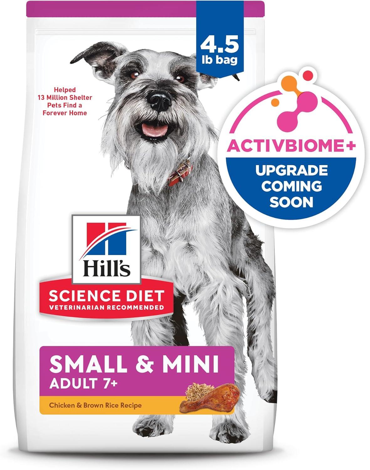 imageHills Science Diet Small ampamp Mini Senior Adult 7 Small ampamp Mini Breeds Senior Premium Nutrition Dry Dog Food Chicken Brown Rice ampamp Barley 155 lb BagChicken Brown Rice Barley