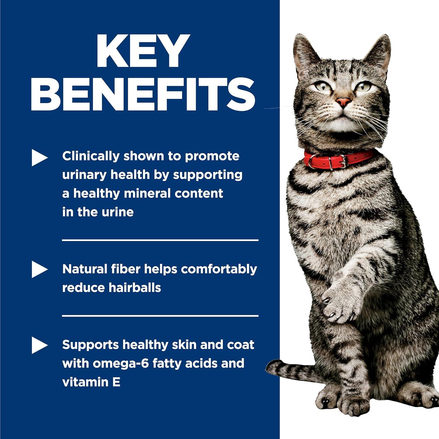 imageHills Science Diet Urinary Hairball Control Adult 16 Urinary Track Health ampamp Hairball Control Support Wet Cat Food Chicken Minced 55 oz Can Case of 24Chicken Vegetables Stew