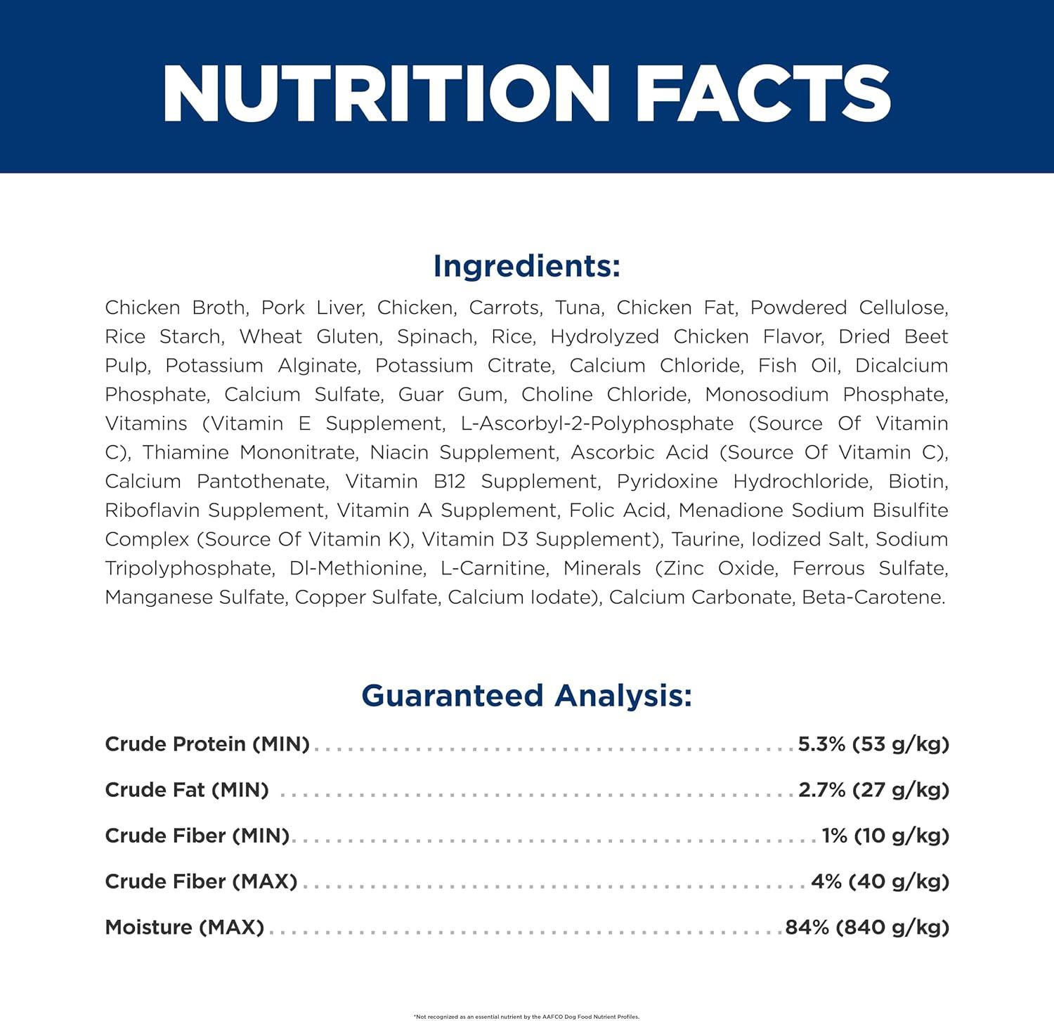 imageHills Science Diet Urinary Hairball Control Adult 16 Urinary Track Health ampamp Hairball Control Support Wet Cat Food Chicken Minced 55 oz Can Case of 24Tuna Vegetables Stew