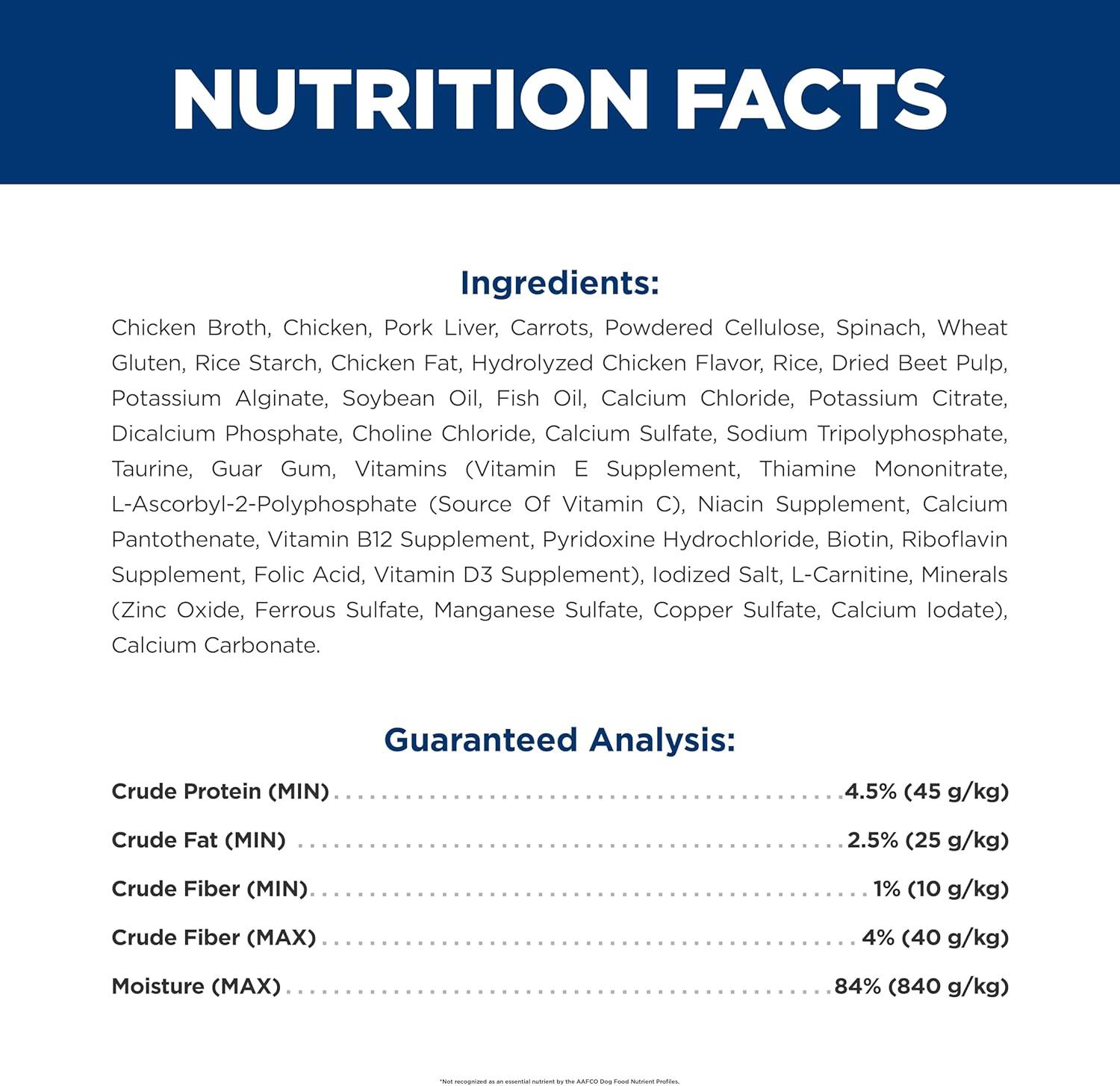 imageHills Science Diet Urinary Hairball Control Adult 16 Urinary Track Health ampamp Hairball Control Support Wet Cat Food Chicken Minced 55 oz Can Case of 24Chicken Vegetables Stew