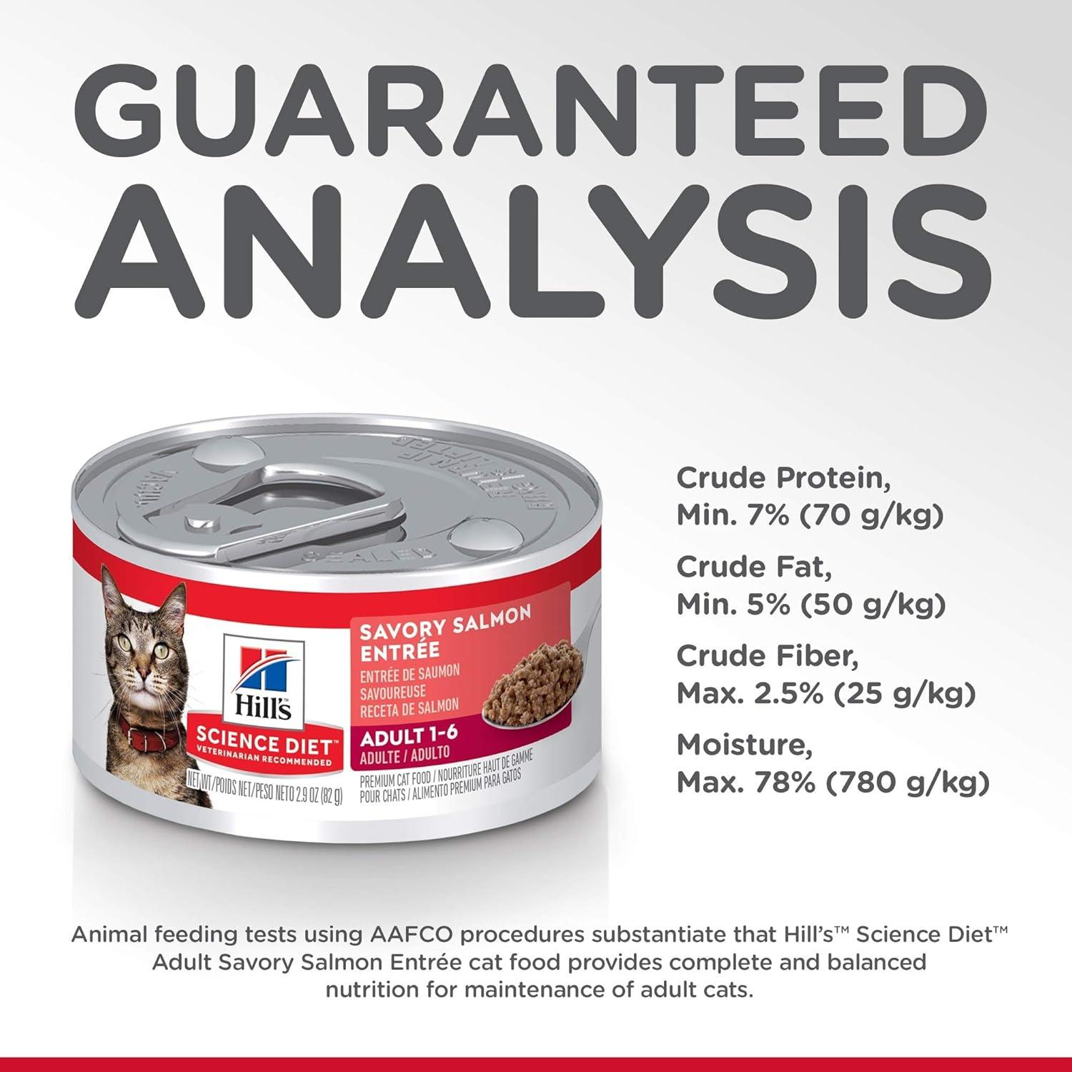 imageHills Science Diet Wet Cat Food Adult Savory Salmon Recipe 29 oz Cans 24pack