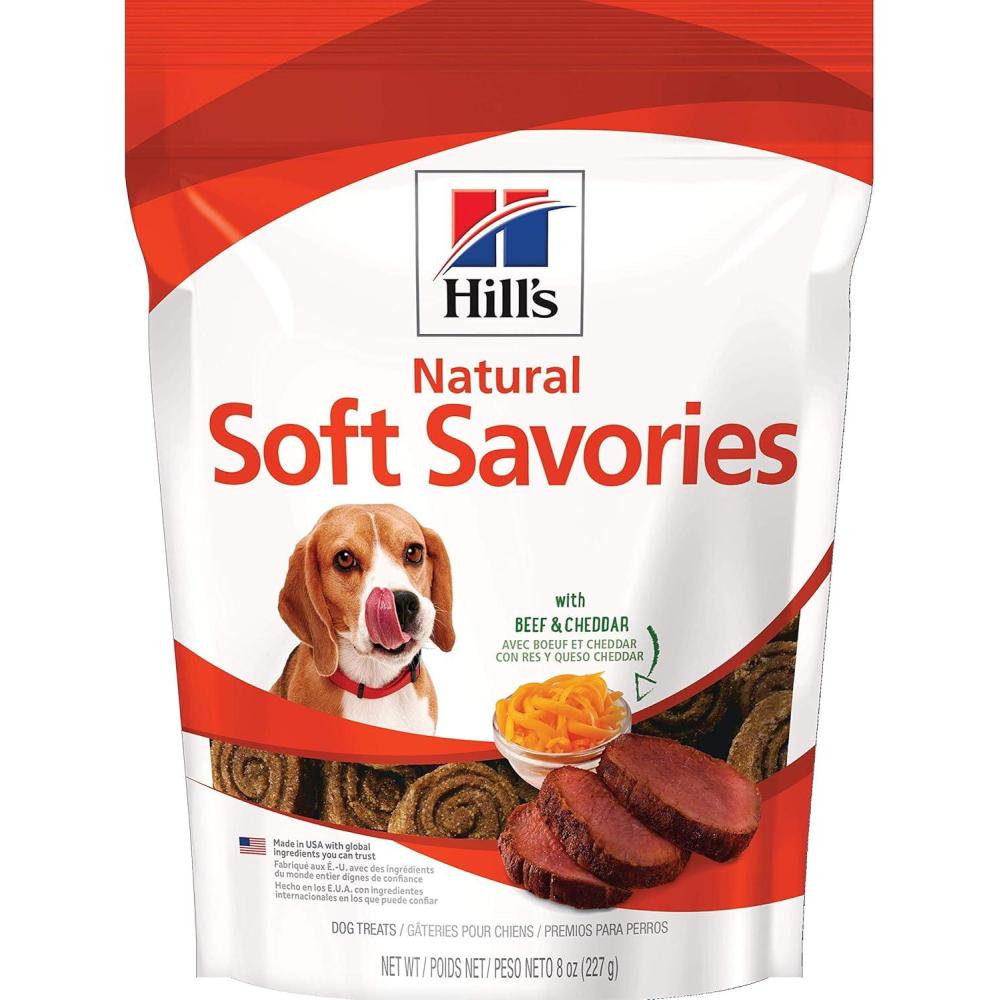 imageHills Natural Soft Savories All Life Stages Great Taste Dog Treats Beef ampamp Cheddar 8 oz BagBeef Cheddar