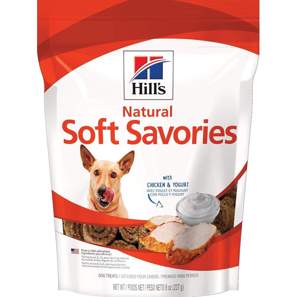imageHills Natural Soft Savories All Life Stages Great Taste Dog Treats Beef ampamp Cheddar 8 oz BagChicken Yogurt
