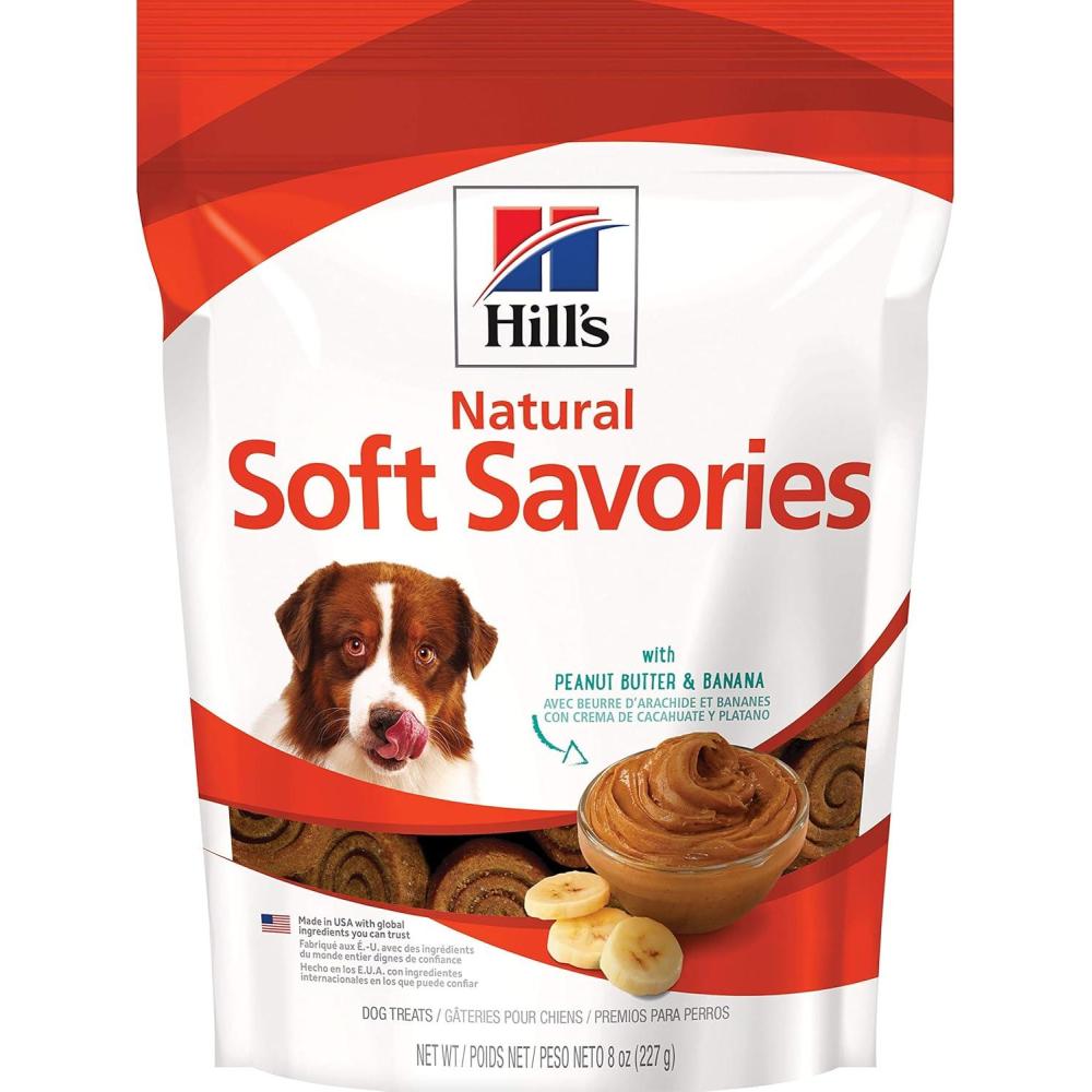 imageHills Natural Soft Savories All Life Stages Great Taste Dog Treats Beef ampamp Cheddar 8 oz BagPeanut Butter Banana