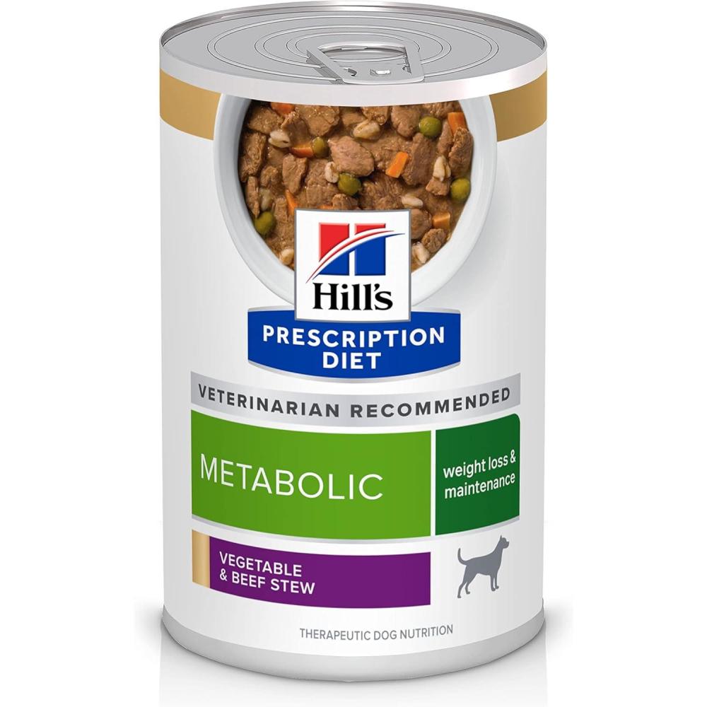 imageHills Prescription Diet Metabolic Weight Management Chicken Flavor Wet Dog Food Veterinary Diet 13 oz Cans 12PackVegetable Beef Stew
