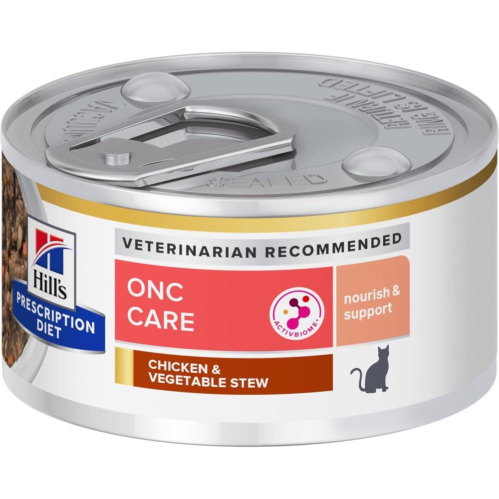 imageHills Prescription Diet ONC Care Wet Cat Food Chicken ampamp Vegetable Stew Veterinary Diet 29 oz Cans 24Pack
