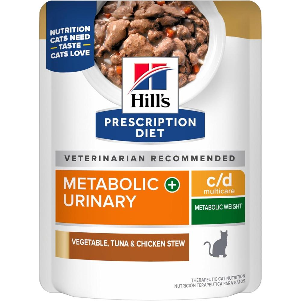 imageHills Prescription Diet cd Multicare Metabolic Feline Stew with Vegetable ampamp Chicken 28oz 24Pack Wet Food