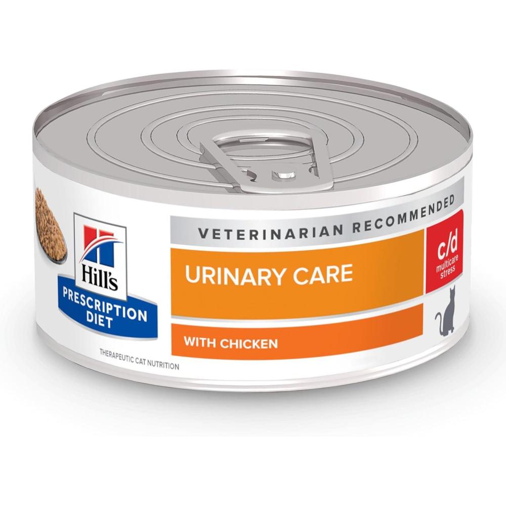 imageHills Prescription Diet cd Multicare Stress Urinary Care Chicken ampamp Vegetable Stew Canned Cat Food 29 oz 24pack wet foodChicken