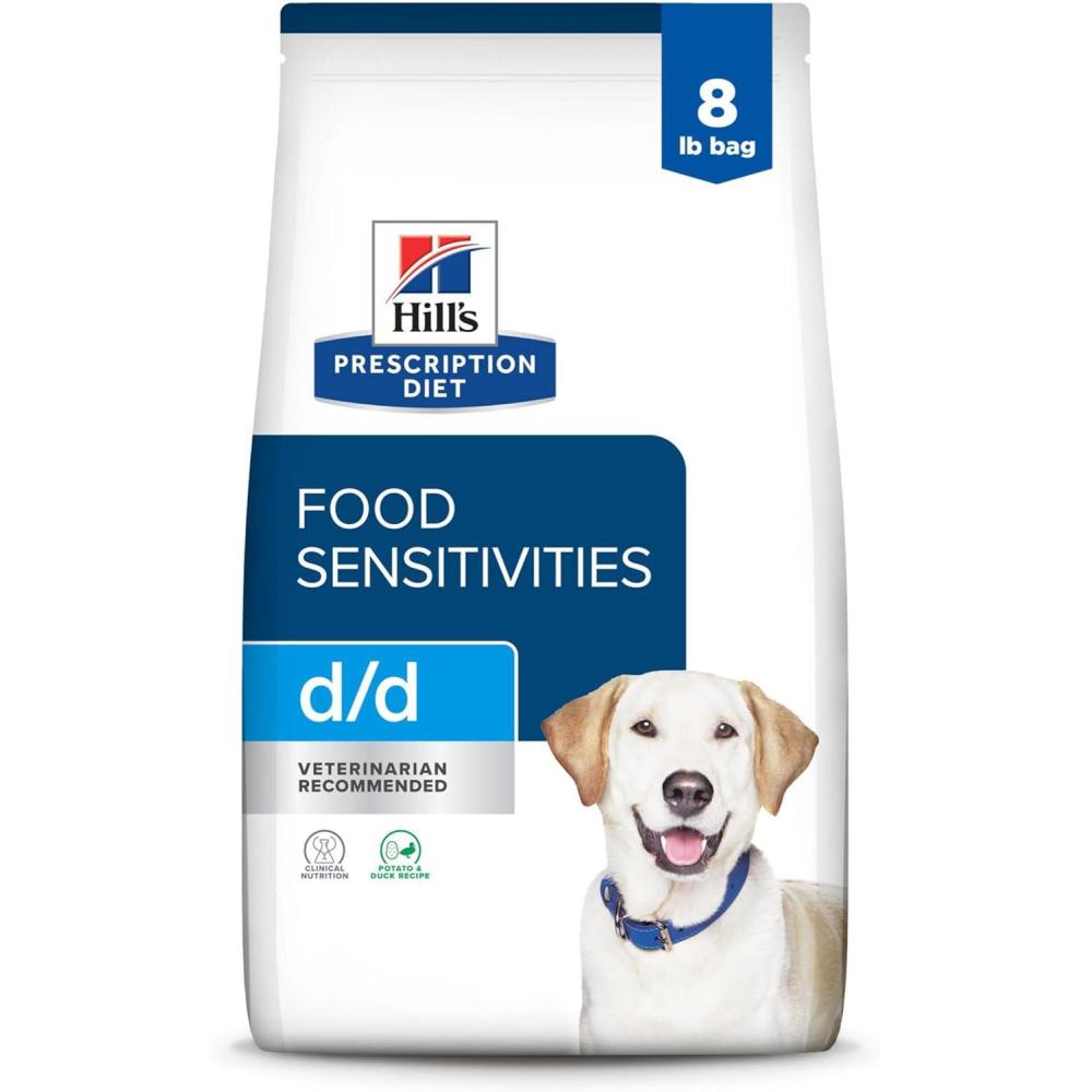 imageHills Prescription Diet dd Food Sensitivities Grain Free Potato ampamp Venison Flavor Dry Dog Food Veterinary Diet 25 lb BagPotato Duck