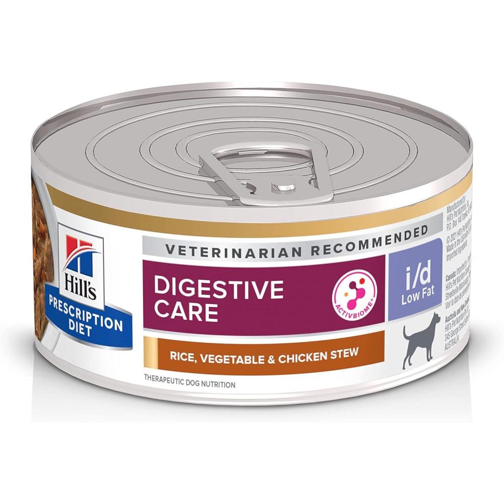 imageHills Prescription Diet id Low Fat Digestive Care Original Flavor Wet Dog Food Veterinary Diet 13 oz Cans 12PackRice Vegetable Chicken Stew