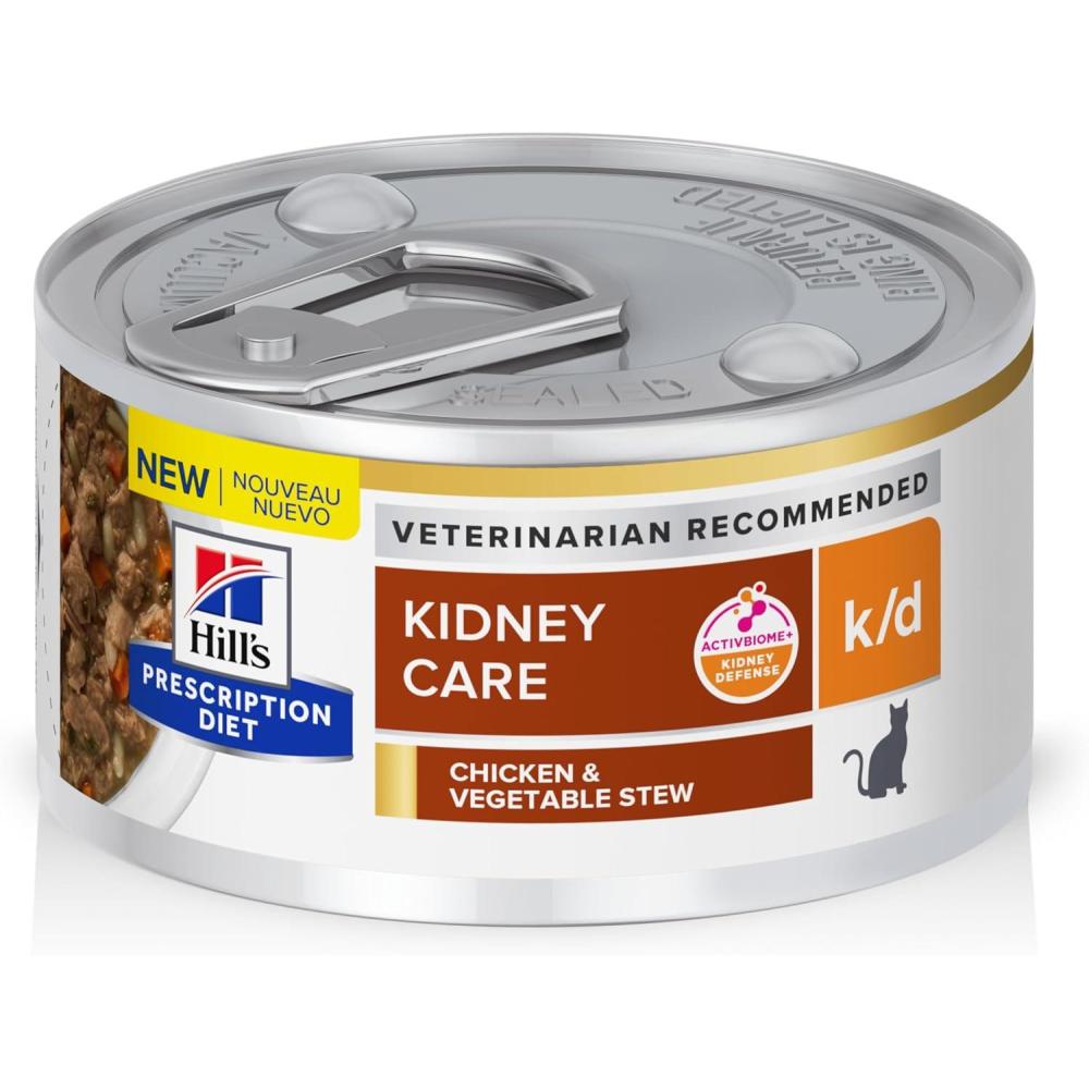 imageHills Prescription Diet kd Kidney Care with Chicken Wet Cat Food Veterinary Diet 55 oz Cans 24PackChicken Vegetable Stew