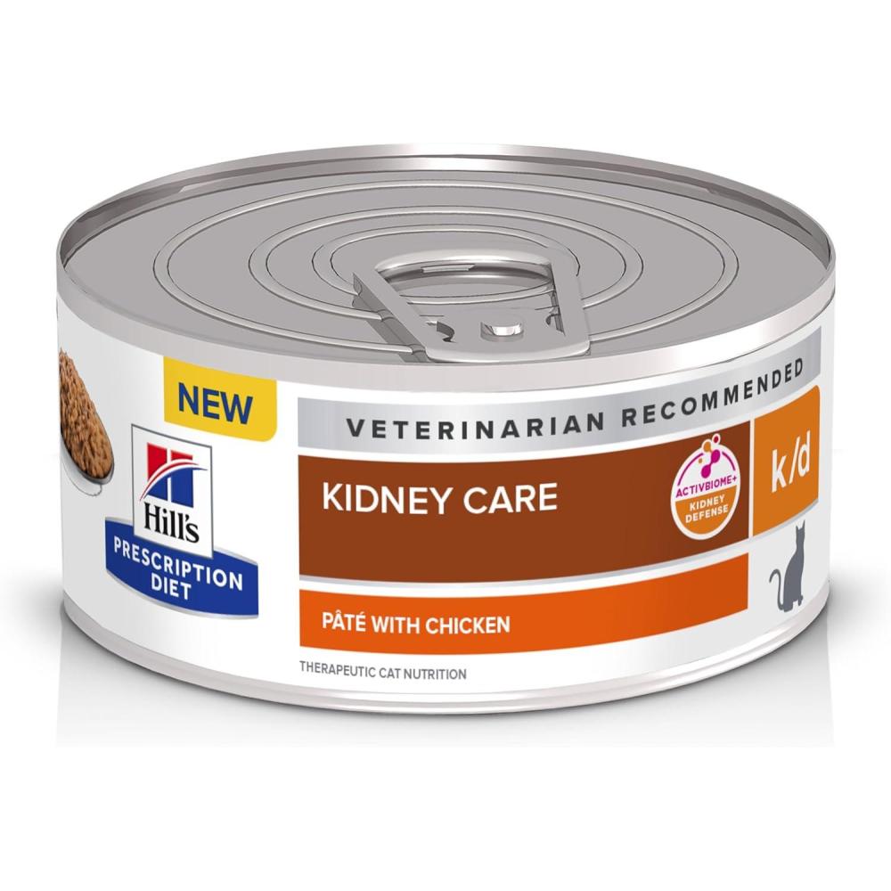 imageHills Prescription Diet kd Kidney Care with Chicken Wet Cat Food Veterinary Diet 55 oz Cans 24PackChicken