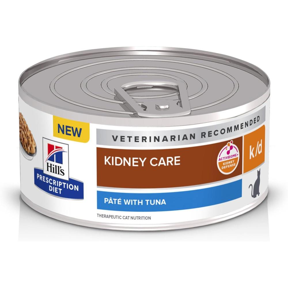 imageHills Prescription Diet kd Kidney Care with Chicken Wet Cat Food Veterinary Diet 55 oz Cans 24PackTuna