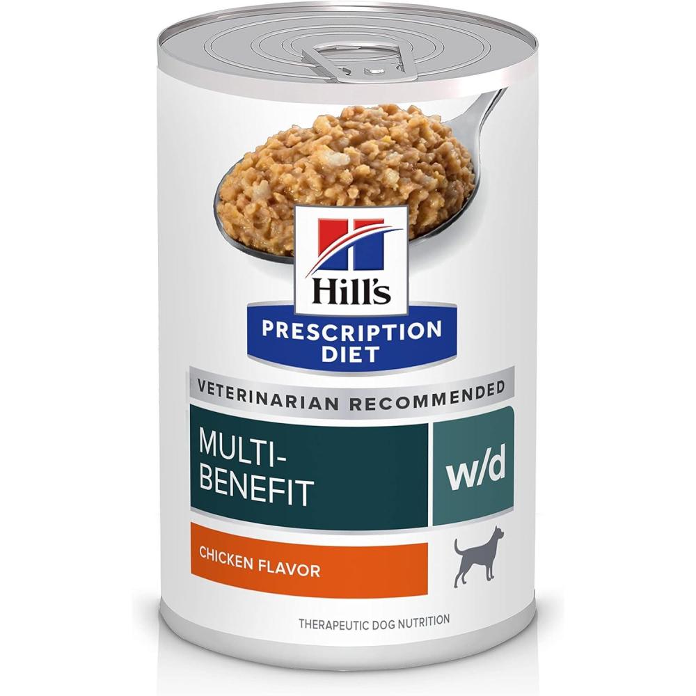 imageHills Prescription Diet wd MultiBenefit DigestiveWeightGlucoseUrinary Management Vegetable ampamp Chicken Stew Wet Dog Food Veterinary Diet 55 oz Cans 24PackChicken