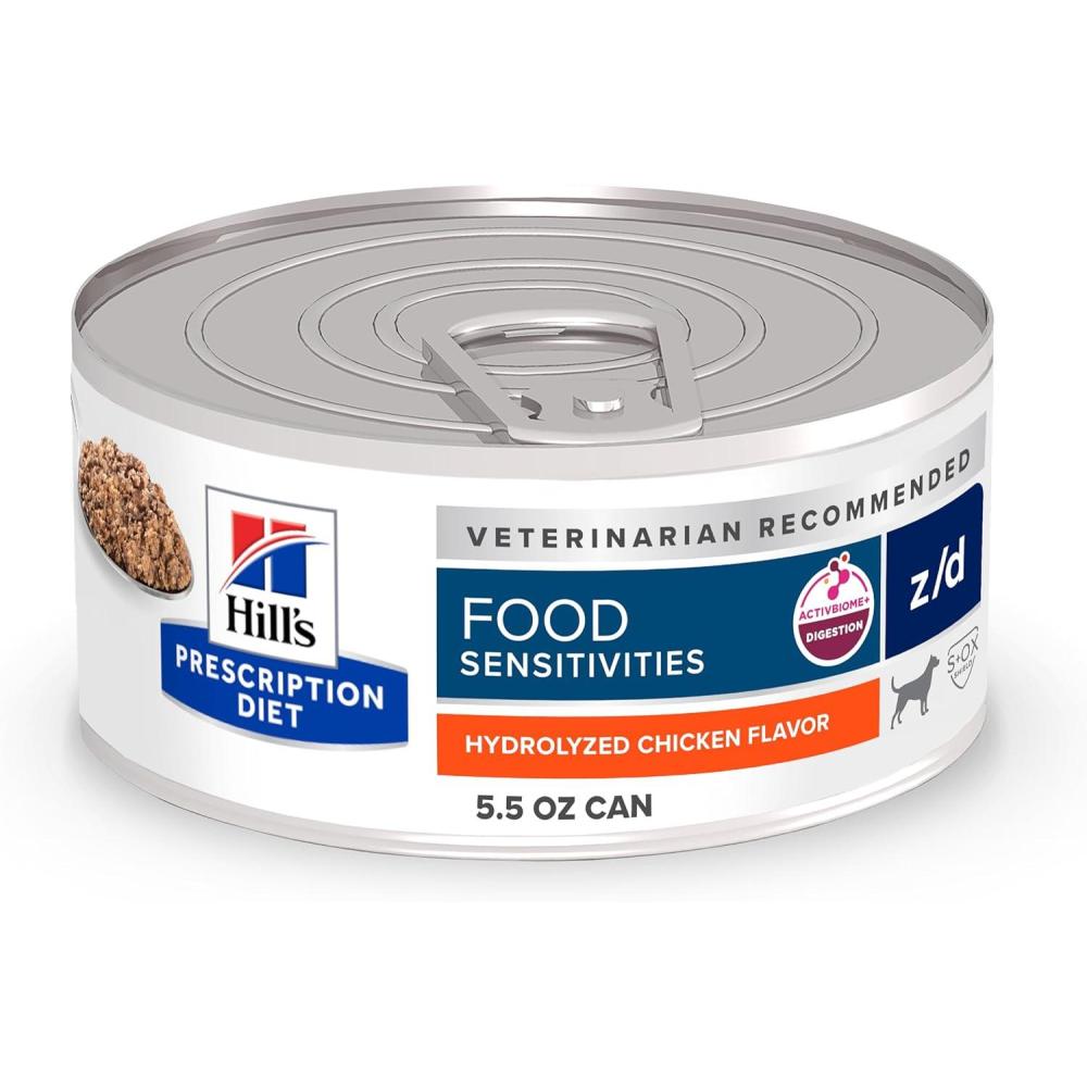 imageHills Prescription Diet zd SkinFood Sensitivities Hydrolyzed Wet Dog Food Veterinary Diet 13 oz Cans 12PackChicken