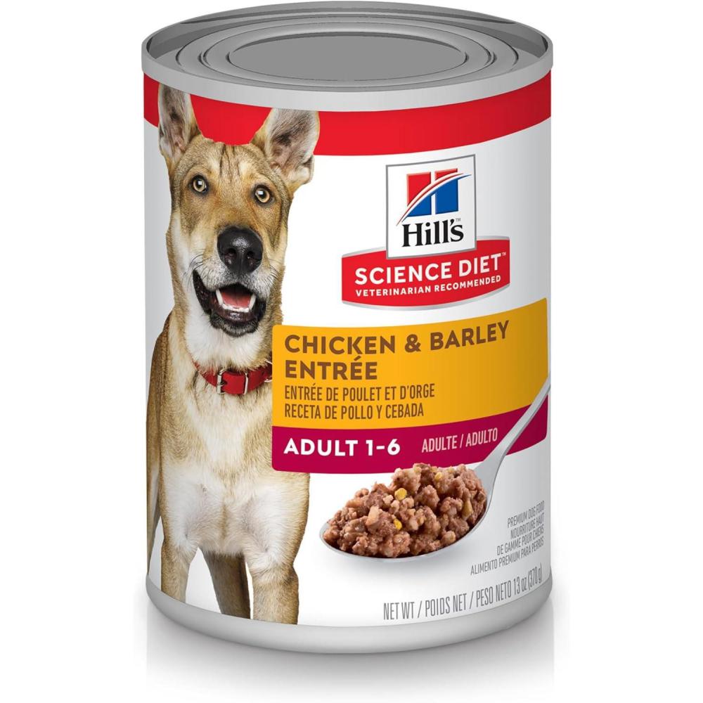 imageHills Science Diet Adult 16 Adult 16 Premium Nutrition Wet Dog Food Chicken ampamp Barley Loaf 13 oz Can Case of 12