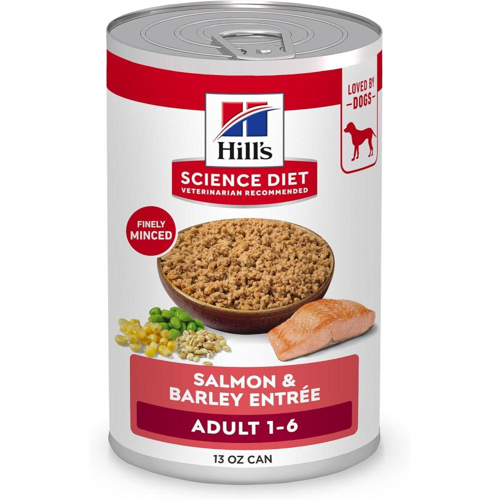 imageHills Science Diet Adult 16 Adult 16 Premium Nutrition Wet Dog Food Salmon ampamp Barley Loaf 13 oz Can Case of 1213 Ounce Pack of 12