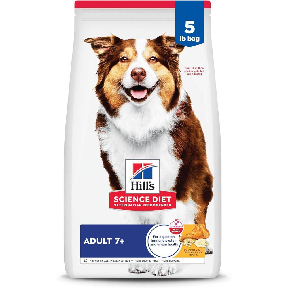 imageHills Science Diet Adult 7 Senior Adult 7 Premium Nutrition Dry Dog Food Chicken Brown Rice ampamp Barley 33 lb BagChicken