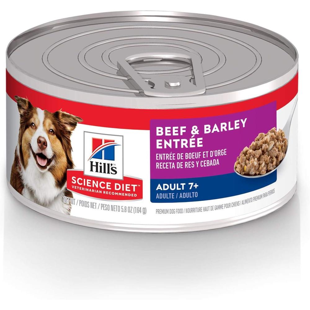 imageHills Science Diet Adult 7 Senior Adult 7 Premium Nutrition Wet Dog Food Turkey ampamp Barley Loaf 13 oz Can Case of 12Beef Barley Loaf
