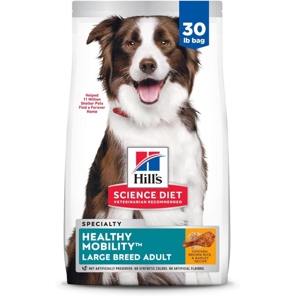 imageHills Science Diet Healthy Mobility Large Breed Adult Dry Dog Food 15 Quality Protein for Mobility ampamp Joint Support Chicken Brown Rice ampamp Barley 30 lb Bag