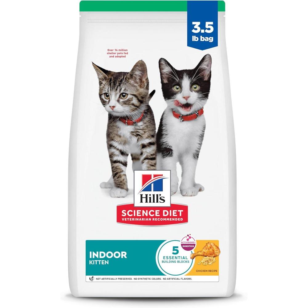 imageHills Science Diet Indoor Kitten Easy Litter Box Cleanup Dry Cat Food Chicken Recipe 7 lb BagChicken