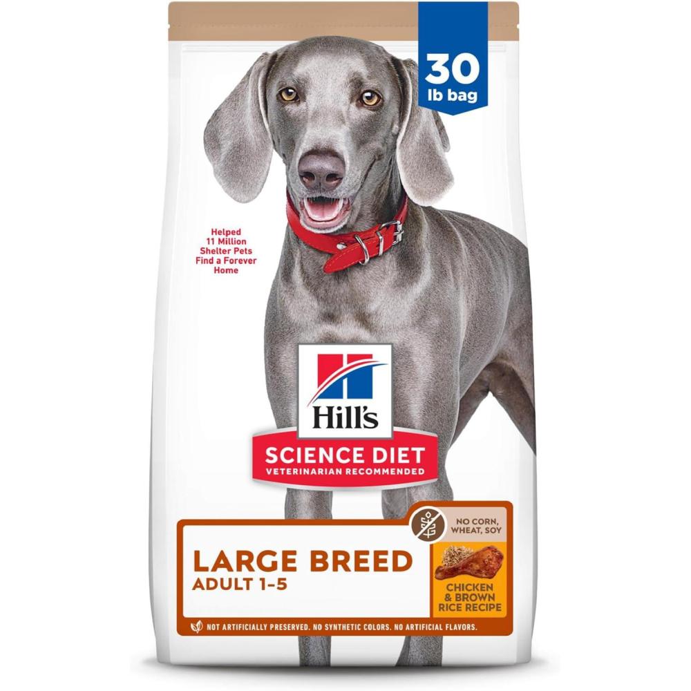 imageHills Science Diet Large Breed Adult Dry Dog Food 15 Quality Protein for Joint Support ampamp Lean Muscles No Corn Wheat Soy Chicken ampamp Brown Rice 30 lb Bag