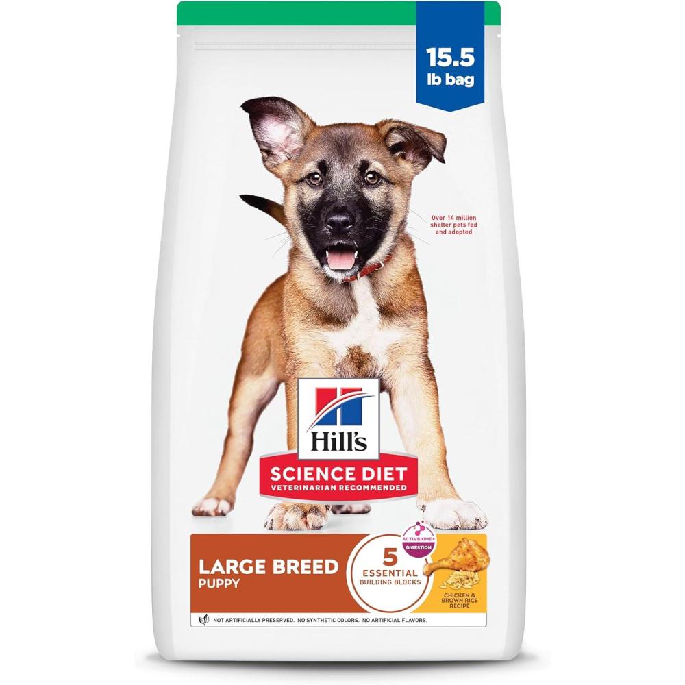 imageHills Science Diet Large Breed Puppy Food DHA to Support Healthy Development Chicken ampamp Brown Rice Dry Dog Food 155 lb BagChicken Brown Rice