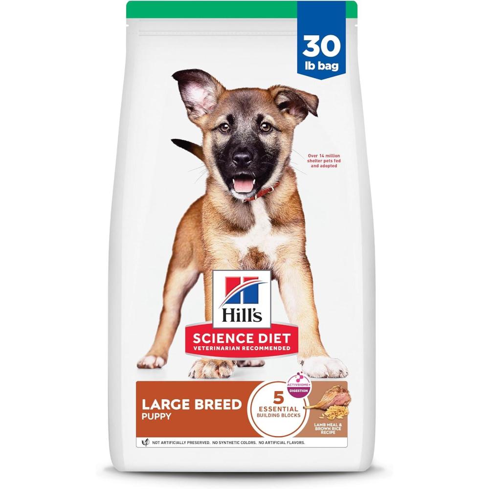 imageHills Science Diet Large Breed Puppy Food DHA to Support Healthy Development Chicken ampamp Brown Rice Dry Dog Food 155 lb BagLamb Brown Rice