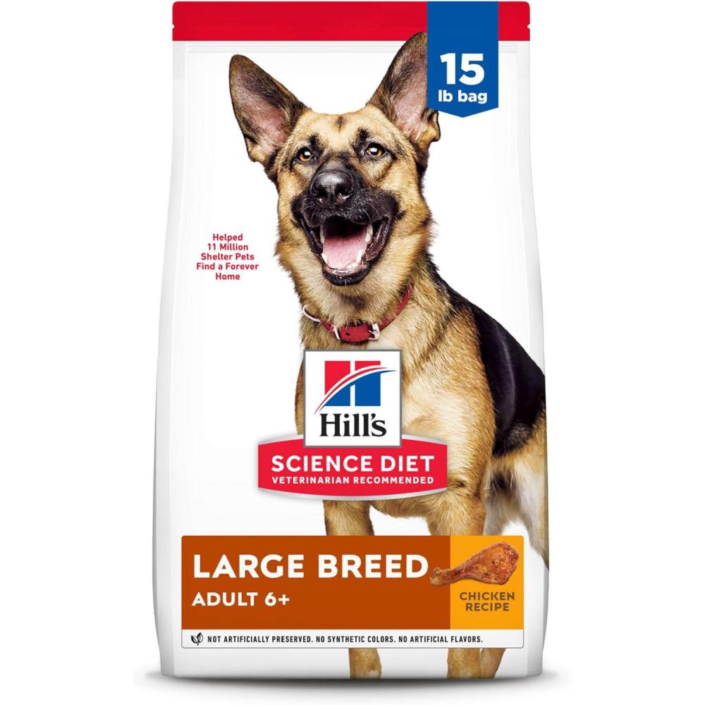 imageHills Science Diet Large Breed Senior Dry Dog Food Adult 6 Quality Protein for Joint Support ampamp Lean Muscles Chicken Recipe 15 lb BagChicken