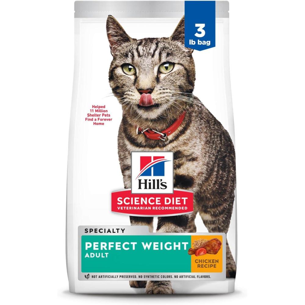 imageHills Science Diet Perfect Weight Adult 16 Weight Management Support Dry Cat Food Chicken Recipe 15 lb BagChicken