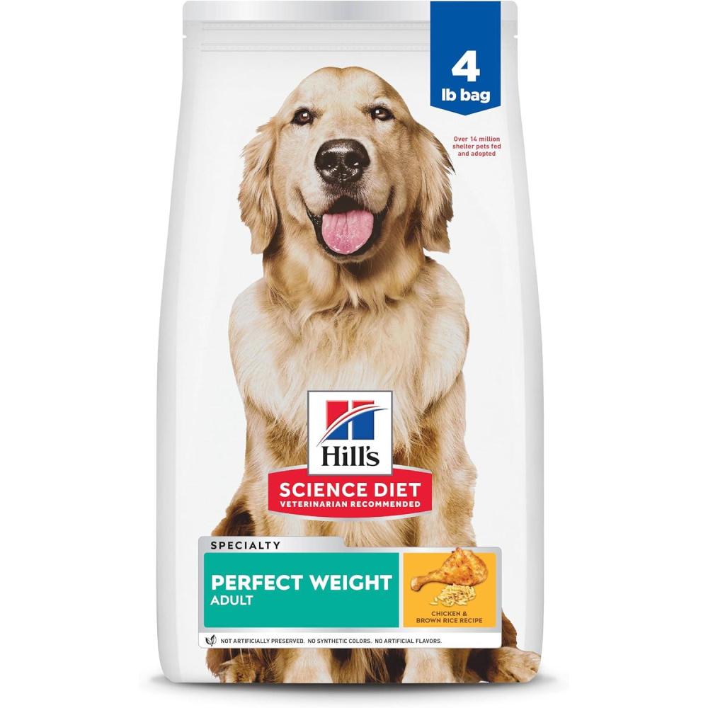 imageHills Science Diet Perfect Weight Adult 16 Weight Management Support Dry Dog Food Chicken ampamp Brown Rice 12 lb BagChicken Brown Rice