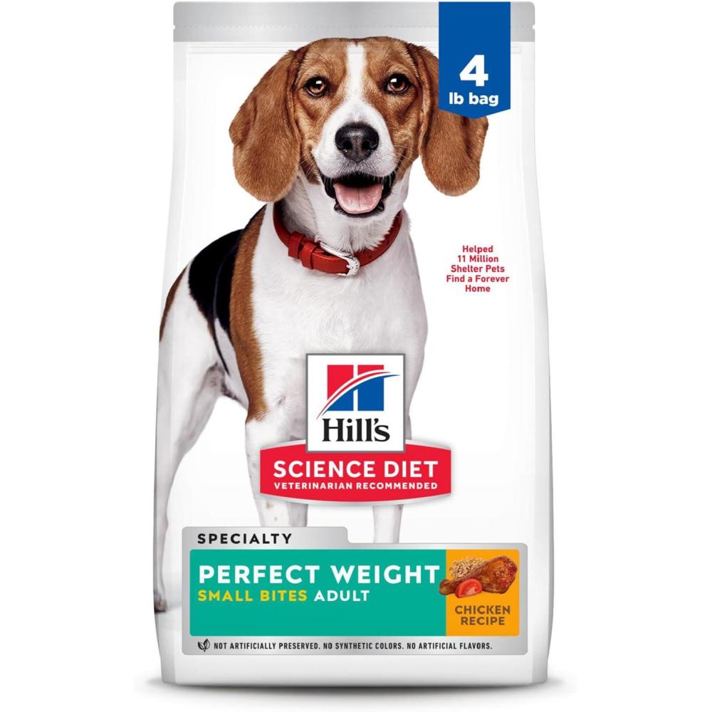 imageHills Science Diet Perfect Weight Adult 16 Weight Management Support Small Kibble Dry Dog Food Chicken Recipe 25 lb BagChicken