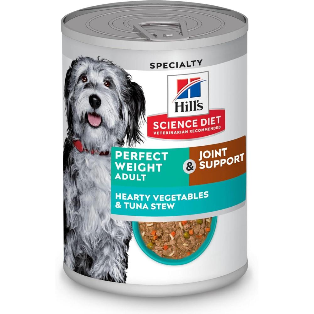 imageHills Science Diet Perfect Weight Adult 16 Weight Management Support Wet Dog Food Chicken ampamp Vegetables Stew 125 oz Can Case of 12Tuna Vegetables Stew