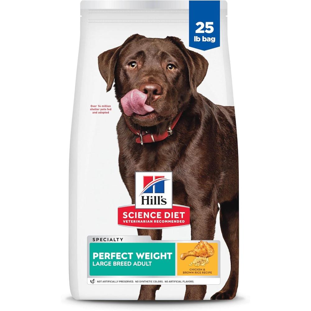 imageHills Science Diet Perfect Weight Large Breed Adult Dry Dog Food 15 Quality Protein for Weight Management Support Chicken Recipe 25 lb Bag