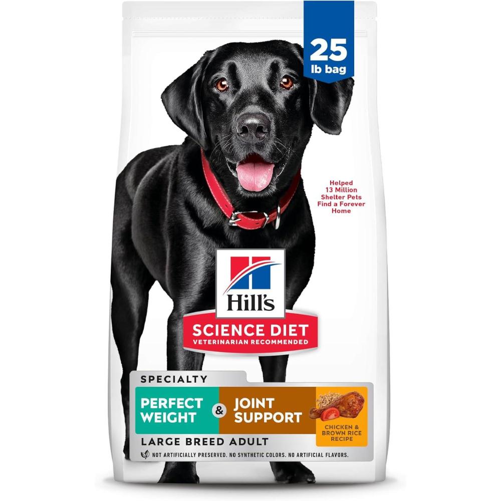 imageHills Science Diet Perfect Weight ampamp Joint Support Large Breed Adult Dry Dog Food 15Quality Protein for Weight Management ampamp Joint Support Chicken ampamp Brown Rice 25 lb Bag