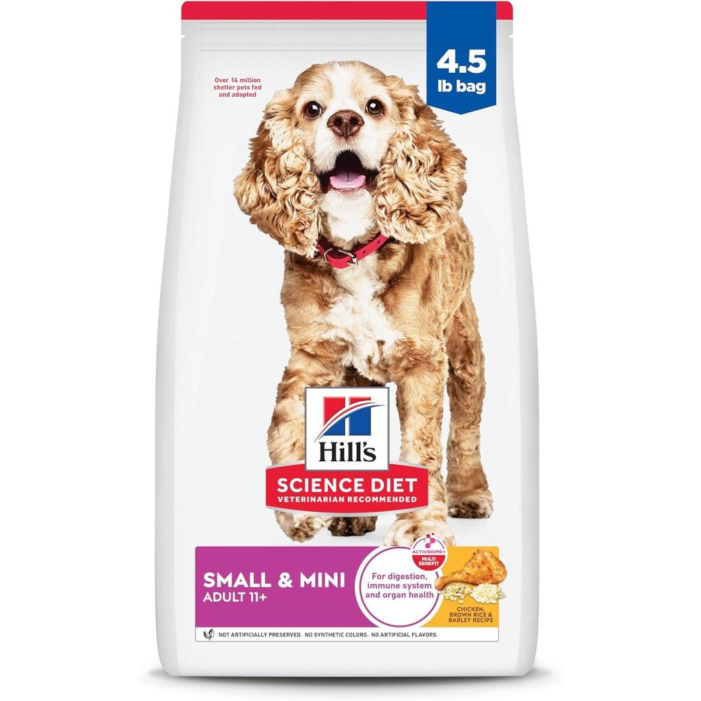 imageHills Science Diet Small ampamp Mini Senior Adult 11 Small ampamp Mini Breeds Senior Premium Nutrition Dry Dog Food Chicken Brown Rice ampamp Barley 155 lb BagChicken Brown Rice Barley