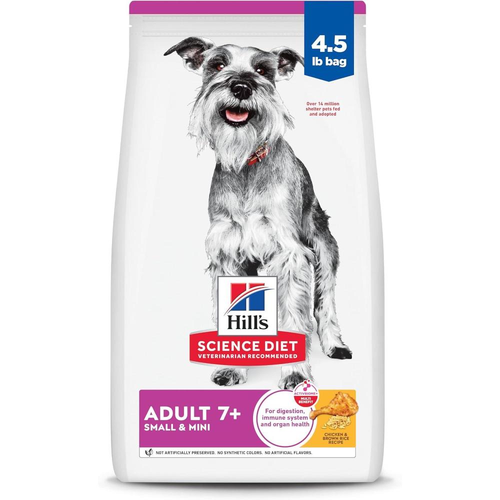 imageHills Science Diet Small ampamp Mini Senior Adult 7 Small ampamp Mini Breeds Senior Premium Nutrition Dry Dog Food Chicken Brown Rice ampamp Barley 155 lb BagChicken Brown Rice Barley