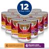 Hill’s Science Diet Healthy Cuisine, Adult 1-6, Great Taste, Wet Dog Food, Roasted Chicken, Carrots & Spinach Stew, 12.5 oz Can, Case of 12(Variety Pack: Roasted Chicken  Carrots & Spinach; Braised Beef   Carrots & Peas Stew)